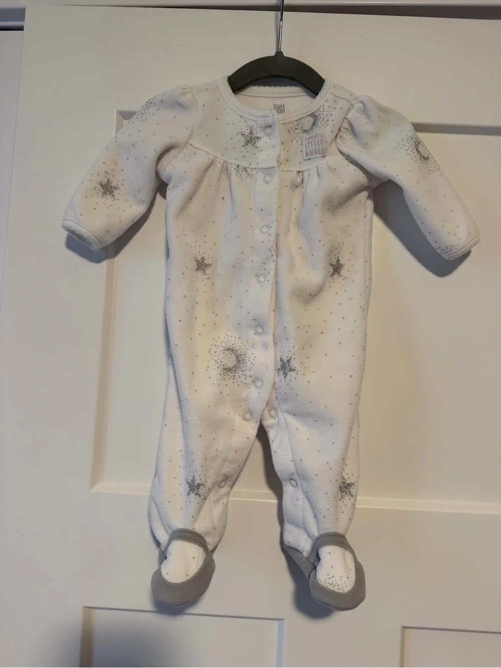 Carter's White Footed One-Piece Mommy’s Little Angel Onesie - wings on back